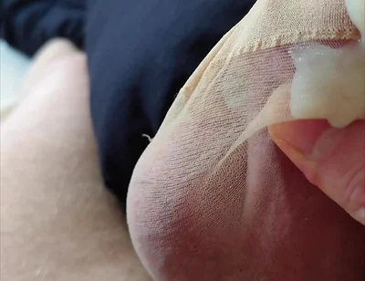 The Stocking, My Penis and Its Cum