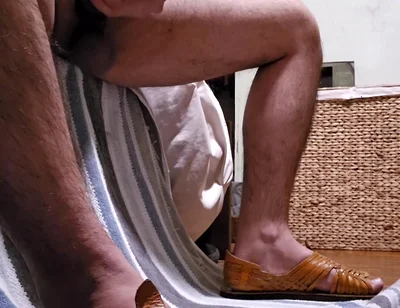 Masturbating While Wearing Huaraches Sandals