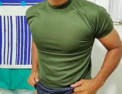 Indian Military Male Jerks His Cock