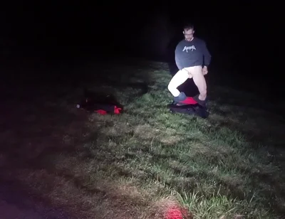 I Strip and Jerk off Outside at Night