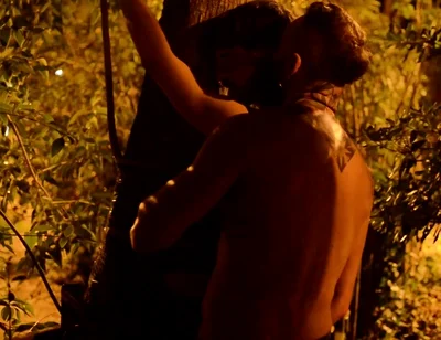 Sub Is Restrained and Used by Bearded Master in a Public Park.