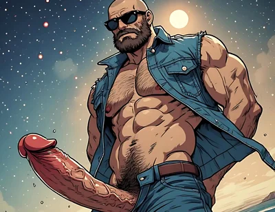 Cocks Out at Beach (ai)