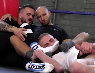 Boxer socks sniff. cum load