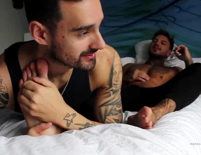 Feet licking tattoo boys