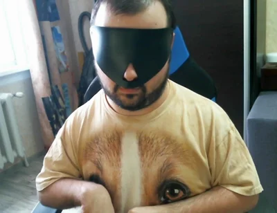 Disabled Person Trains His Mouth Before a Blowjob