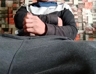 A Heterosexual Man Masturbates, After a Month of Abstinence, and Moans as He Ejaculates at the End