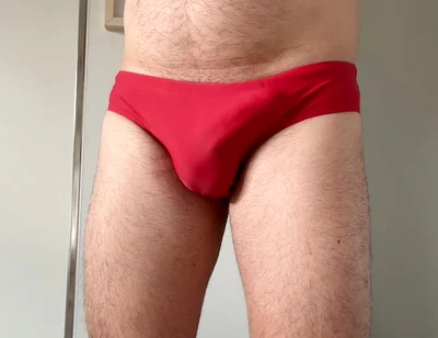 Red Speedo Filled with My Cum