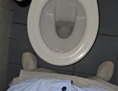 Phantomgentx - Hairy Muscular Hunk Moans Loud and Jerks in Public Toilet