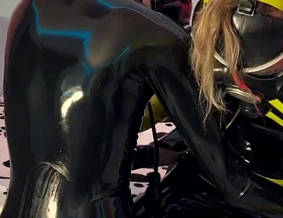 Two Latex Puppies: Shiny Suits, Intimate Touch & Passionate Switch Play