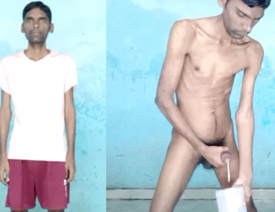 Rajesh Playboy 993 Masturbating Big Cock and Cumming in the Jar. Amateur Handjob Cumshot