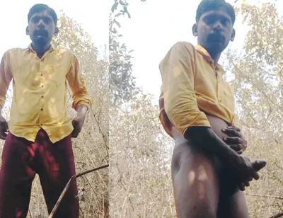 Rajesh Playboy 993 Outdoor Masturbating Big Cock and Cumming. Spanking Butt Stroking Cumshot