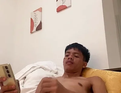 Filipino Twink Gets Hard, Jerking off to Explosive Cumshot