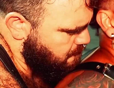 Locker Room Tattooed Bear Drills Deep Bareback