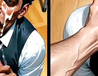 Black Waiter Sucks the Dicks of Customers and Kitchen Colleagues in Front of Everyone. Slide Pics Compilation Hentai