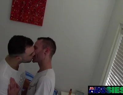 Aussie Bottom Lewis Barebacked by Horny Mason