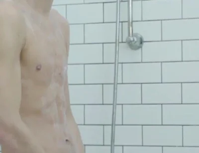 Young Randy Freja wank and cum in the bathroom
