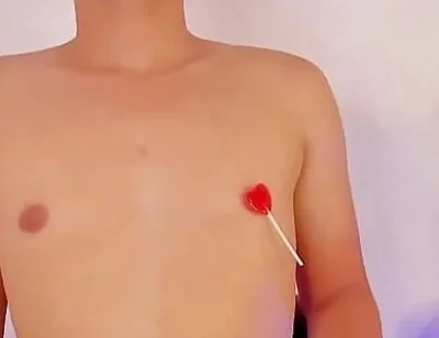 Femboy Let Your Stepbrother's Best Friend Play with His Sweet Nipples