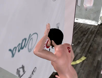 Animated 3D Gay Porn - Handsome Man Sucking Dick Through Glory Hole in Men's Toilet