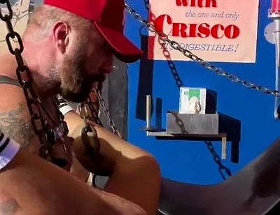 Dom with Thick Huge Cock Fucks Me Bareback in the Sling