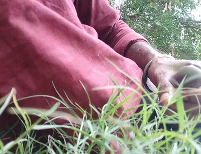 While Roaming in the Field, He Started Hitting the Hilt