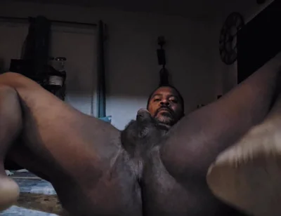 Presenting My Ass and Stroking My Big Black Cock