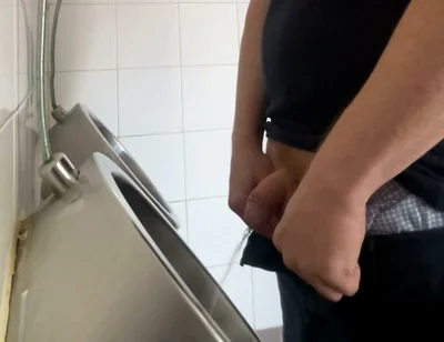 Watching on a Redhead Guy in a Toilet