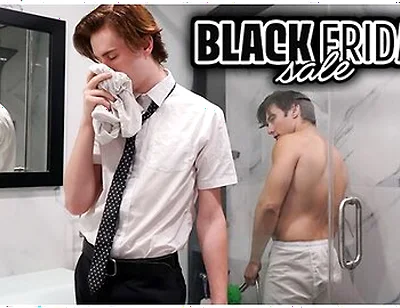 Skylar Finchh And Archie Paige - Missionary Boy Catches His Elder Sniffing His Boxers While Stroking His Cock