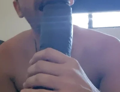 BBC Dildo Suck and Dirty Talk