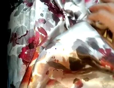 Satin Flower Dress Masturbation
