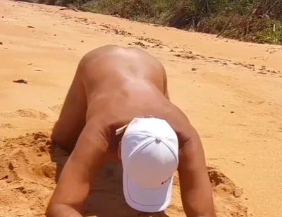 Ladysilva Compilation on the Naked Beach Showing off Her Hot Ass