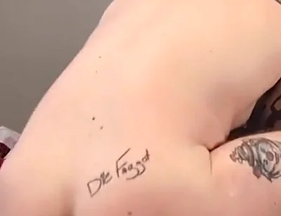 Muscle Bear Cums While Getting Fucked by Tattooed Stud