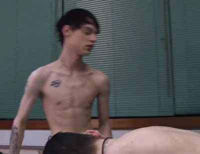 Bareback Business Twink Threeway Fuck