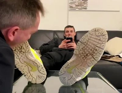 German smoking master sneaker licking