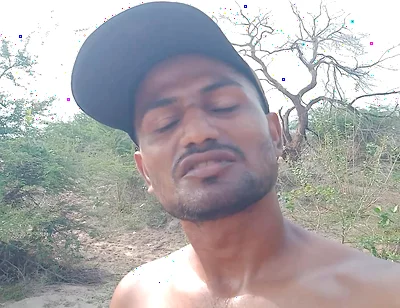 Full Sweat on Boy Face Moving on Hill Full Sweat