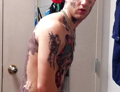 Face Tatted Dildo Fucking