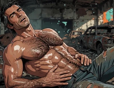 Hairy Chest Men Animation