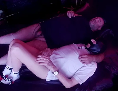 Part 3-lanista Bear & Tawseman Spanking Session in the Vamp Room!