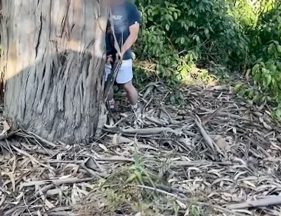 Amateur Straight Boy Caught Peeing Outdoors