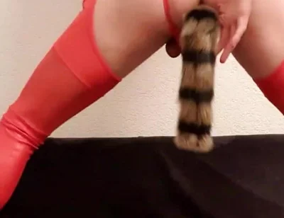 Plug Fox Tail in My Ass Hole