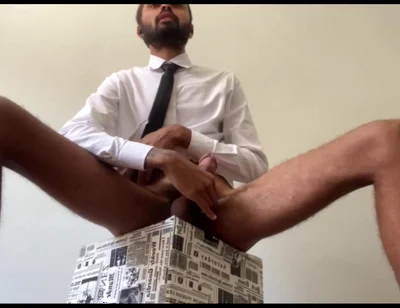 Jerking off in the Office