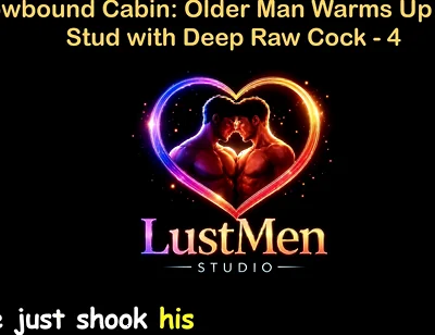 English Audio Gay Sex Story - Snowbound Cabin Older Man Warms up Young Stud with Deep Raw Cock - Part 4