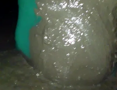 POV Pissing my nylon pantyhose leotard and mud play.