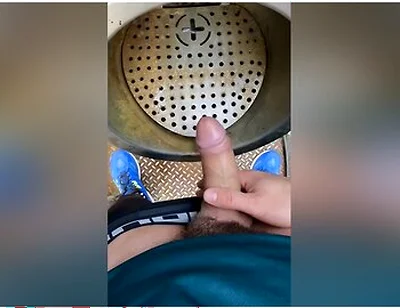 Risky Jerk-off In A Public Urinal In A Dutch Park
