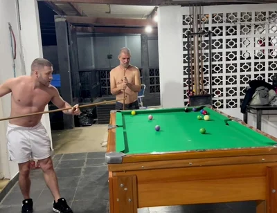 Sr Carmona and Victor Ferraz Playing Naked Billiards