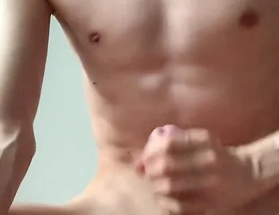 Skinny Twink Cum Whilst Kneeling