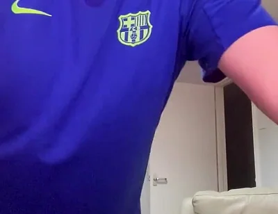 My Blue Football Shirt with Stocking on