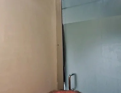 Hairy Muscle Bear Flexes and Showers