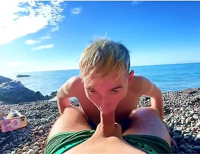Young Guys Fucking On A Public Beach