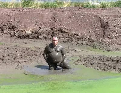 Mud Bath in Dark, Creamy Pond Mud