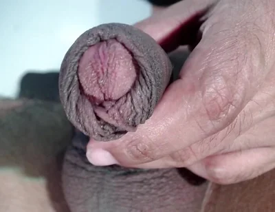 Big Black Wet Foreskin